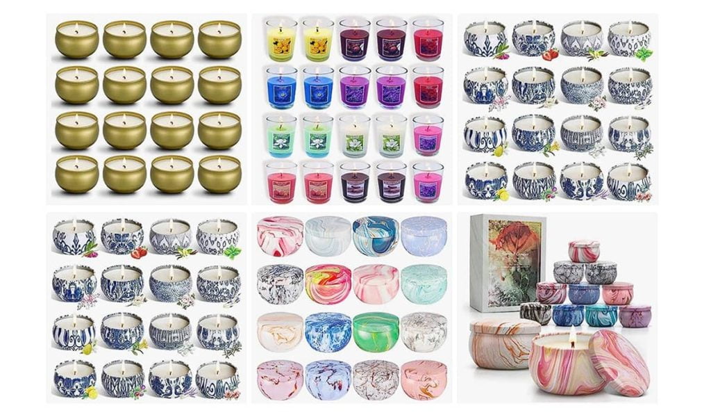 An Assortment of Small Scented Candles
