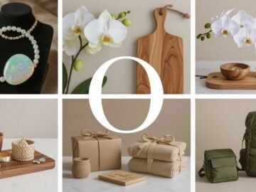 Collage of gifts that start with O