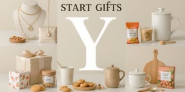 Collage of gifts that start with Y