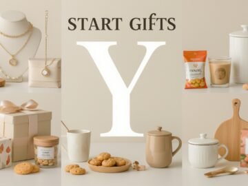 Collage of gifts that start with Y