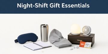 Still-life of practical gifts for night shift workers