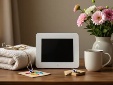 Collage of cozy, practical and personalized gifts for grandma