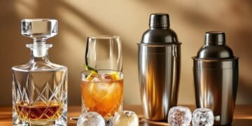 Stylish still-life of assorted barware and drink gifts